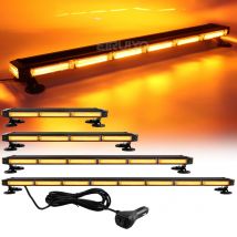 31 "37" 49 "Vier Seite COB Led Strobe Licht Bar Auto Lkw Feuerwehrmann Polizei Warnung Notfall lichter Bernstein Rot Blau 12V 24V