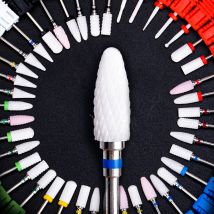 1 szt. Frez ceramiczny wiertła do paznokci elektryczne wiertła do Manicure Pedicure frezy pilniki maszynowe akcesoria do paznokci narzędzie