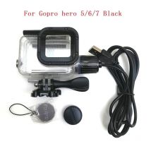 Accessori per fotocamera sportiva Custodia impermeabile di ricarica per Gopro Hero 7 6 5 Caricatore nero Shell/alloggiamento del telaio + cavo USB Moto