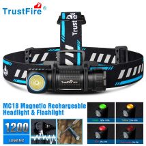 Trustfire Mc18 reflektor Led Xp-Lhi 18650 magnetyczny 2a ładowalna lampa czołowa Usb 1200 lm latarka reflektor magnes nakładka na ogon