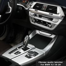 Für BMW X3 G01 2019 2020 2021 Interior Center Konsole Wasser Tasse Panel Getriebe Rahmen Trim Abdeckung Auto Dekoration Chrom Styling