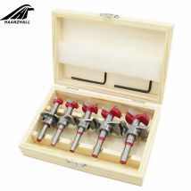 5 stücke Forstner Schnecke Bohrer Set Durchmesser 15 20 25 30 35mm Holz Cutter Inbusschlüssel Holzbearbeitung Loch sah Für Power Tools Holz Box