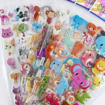 8 arkuszy/zestaw wodoodporne kreskówki zoo zwierzęta naklejki dekoracja notesu dla dzieci księga