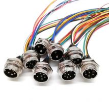 GX12 GX16 Stoßverbinder 2/3/4/5/6/7/8/9/10 Pins Wasserdichter Luftfahrtstecker mit 18cm Kabelanschluss Luftstecker