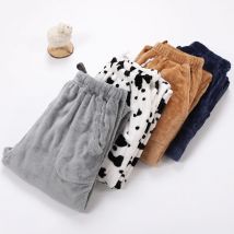Fdfklak M-XXL Große Verdicken Warm frauen Hosen Winter Flanell Hosen Für Pyjama Bottoms Mehrere Stile Paar Lounge Tragen