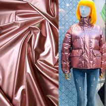 100 cm * 148 cm glatter, glänzender PU-beschichteter Stoff, Winterjackenmaterial, hochwertiges Polyester