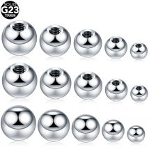50 Teile/los G23 Titan Schraube Ersatz Kugeln Zubehör Für Lip Nippel Nabel Zunge Augenbraue Ohrring Piercings Körper Schmuck