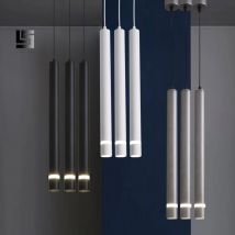 Moderna Lampada a Sospensione led luce Del Tubo Lungo Isola Della Cucina Sala da pranzo Negozio Bar Decorazione Cilindro Tubo di Luce Del Pendente Lampada Della Cucina