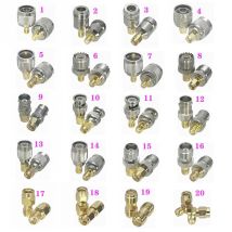 1pce Adapter Stecker SMA auf BNC / N / UHF SO239 PL259 / TNC / SMA RF Koaxial Kits Abdeckung test Coverter Rechten winkel
