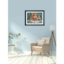 Bear tales cross embroidery kit cartoon pattern design 18ct 14ct 11ct unprint canvas Cross-stitch DIY needlework