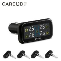 TPMS Careud LCD-Display-Monitor, Zigarettenanzünder, kabelloses Reifendrucküberwachungssystem für