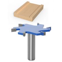 1pc 1/2" 12mm shank 6 Edge T Type Slotting Cutter Woodworking Tool Router Bits For Wood Industrial Grade Milling Cutter