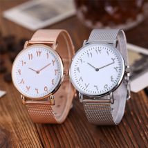 Fashion Design Arabic Numbers Watch Women Mesh Watches Luxury Rose Gold Stainless Steel Quartz Wristwatches Relogio Feminino