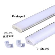 LED aluminum channel 0.5m, for 3528 5630 5050 LED strip U/V shape LED aluminum channel milk white cover/transparent cover
