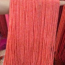 3MM runde Kleine perlen natürliche rosa korallen perlen lose perlen isolation perlen DIY für armband halskette semi-fertig lose perlen