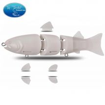 Unpainted Angeln Locken Langsam Sinkende Swimbait 215mm 140g Jointed Harter Köder Große Bass Angeln Segmente Köder Für Hecht cf Locken