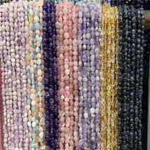 6-8MM Naturstein Perlen Amethysten Fluorit Citrin Unregelmäßige Form Lose Perlen Für Frauen Schmuck Machen Armband DIY zubehör