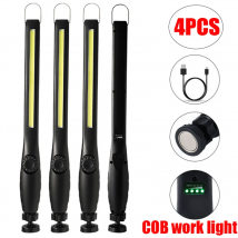 1/2/4 Pack COB LED Work Light Strip Light USB torcia ricaricabile luce di ispezione magnetica officina esterna riparazione auto