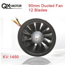 QX-MOTOR 90 mm 12 Flügel Kanalventilator EDF-Einheit mit 6 s 8 s 12 s Version bürstenlosen Motor für