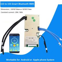 13s 54,6 V li ion 48V Smart bluetooth bms mit 30A 40A 60A konstante strom und RS485 UART kommunikation software BMS