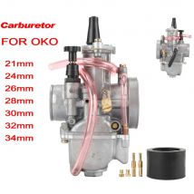 Motorcycle Carburetor Carburador With Power Jet For OKO 21 24 26 28 30 32 34mm Dirt Bike ATV Scooter DIO JOG CR 2T 4T PWK Carb
