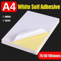 20 50 blätter A4 White Self Adhesive Aufkleber Label Matte Glänzend Oberfläche Papier Blatt für Laser Inkjet Drucker Kopierer Handwerk papier