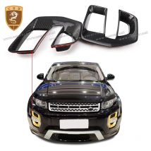 Für Land Rover Range Rover Evoque Auto Front stoßstange Entlüftung auslass Abdeckung Trimm Mesh Kohle faser Bodykits