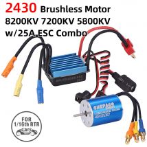 Surpass Hobby 2430 8200KV 7200KV 5800KV Motor& 25A Brushless ESC for 1/18 1/16 HSP Redcat Traxxas HPI Tamiya RC Car Truck