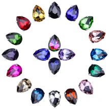 Teardrop Strass für hand glas nähen auf strass nähen stein mit silber klaue handwerk für kleidung zubehör
