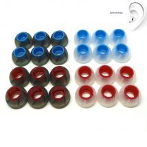 3Pairs Replacement Silicone Earbuds 4.5mm ( L M S ) Eratips For In-Earphones Ear Pad With Spirals Ergonomic Elasticity Ear Cups
