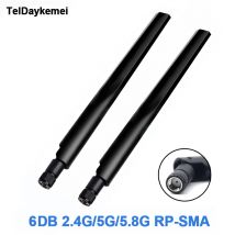 Antenna WiFi 2.4GHz/5.8GHz Dual Band 6DBi RP-SMA Connettore per Mini PCI Card Camera Adattatore USB Router di rete wireless