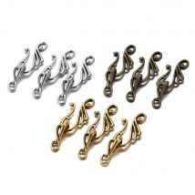 10sets Antique Musical Hinweis Toggle-haken S Form Haken Fit Halskette Armband für Schmuck Machen Anhänger Zubehör