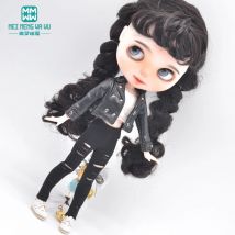 Blyth 1/6 puppe kleidung Mode leder jacke für 28-30cm Azon OB 24 zubehör mädchen geschenk spielzeug