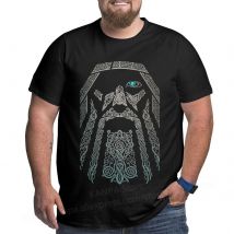 Kanpa 100% Cotton Graphic T Shirts for Big Tall Man Oversized T-shirt Plus Size Top  Tee Men's Loose Large Top Clothing 6xl 5xl