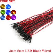 5 Stücke 5mm 3mm 5mm Leuchtdiode LED Verdrahtete Lampe Perle Modell Für Dekorative Spielzeug Anzeige 5V ~ 12V LED DIY Kit 20CM Länge NEUE