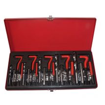 131/88/25/15 Stück Gewinde-Reparatur-Werkzeug-Set M5/M6/M8/M10/M12 zur Wiederherstellung beschädigter Gewinde, Schraubenschlüssel, Spiralbohrer-Set