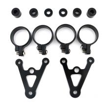 Fit Für BMW K100 K75 Motorrad 42mm Gabel Rohre Mount Runde Scheinwerfer Klammern CNC Aluminium Schwarz