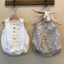 Leinen Baumwolle Jungen Stram pler Sommer ärmellose Baby Overall für Kleinkind Jungen Kleidung Mädchen Overalls Kinder Bodysuit Outfits