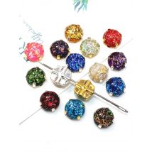 8mm 10mm 12mm Round Shape Resin Stones Flatback Rhinestones Glue On Nail Art/Phone Case/Handmade Material Accessories