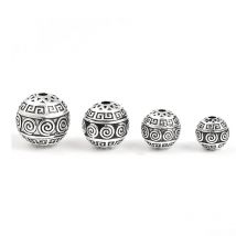 Handmade 925 Silver Lucky Symbol Three-way Bead Tibetan Mala's Guru Buddhist Prayer Beads Guru Bead