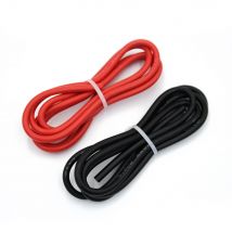 Cavo in silicone da 2 metri 12 14 16 18 20 22 24 26 28 30 AWG 1 M rosso e 1 m nero cavo colorato di alta qualità