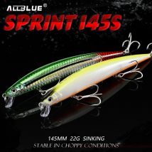 ALLBLUE SPRINT 145S Sinking Minnow Longcast Jerkbait Angelköder 145mm 22G Off Shore Salzwasser Wolfsbarsch Kunstköder Tackle
