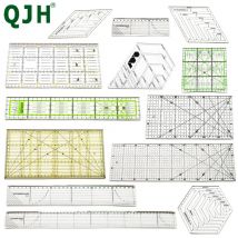 QJH 4 Stück/Set Patchwork-Lineale-Set, Acryl-Nählineale, Nähen, Zeichenwerkzeuge für Stoff, Kleidung, Schneiden, Quilten, Lineal, DIY-Werkzeug