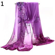 Mode Schal Frauen Lange Chiffon Stola Blume Gedruckt Weiche Sonne Block Schal Sommer Blume Gedruckt Weichen Schal