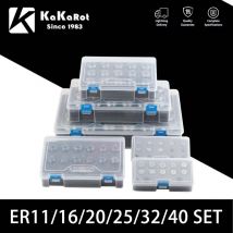 KaKarot 1Set ER Collet Chuck ER11 ER16 ER20 ER25 ER32 ER40 CNC Milling Tool Holder Engraving Machine Lathe Mill Spring Chuck CNC