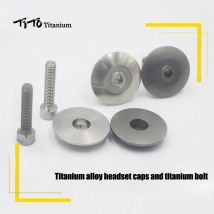 TiTo Mountainbike Headset Kappen Fahrradteile Titan CNC Headset Top Cap und Titan Bolzen M6*30
