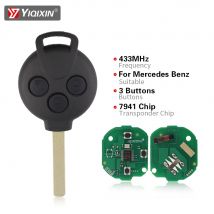 YIQIXIN 3 Bottoni Chiave A Distanza Intelligente Per Auto Per Mercedes-Benz Smart Fortwo 451 2007-2013 433Mhz 7941 Chip Keyless Entry Trasmettitore