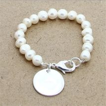 Neues Armband aus 925er-Sterlingsilber, natürliche Süßwasserperle mit Herz, Markenarmband für Damen, Charm-Schmuck, Hochzeitsgeschenk
