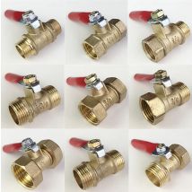 Messing-Kugelhähne, 1/4 Zoll, 3/8 Zoll, 1/2 Zoll Außengewinde und Innengewinde, erhältlich für Gartenbewässerungsschläuche