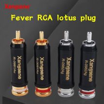 Xangsane 4 stücke von gold-überzogene/rhodium-überzogene self-locking RCA lotus HiFi audio signal kabel stecker fieber audio DIY zubehör